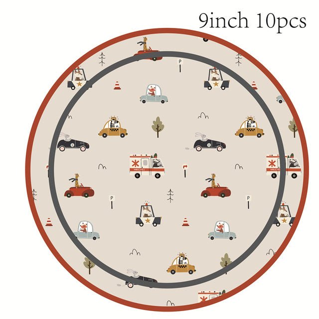 10 x Car Party Disposable Plates (18 cm) - Cook and Party