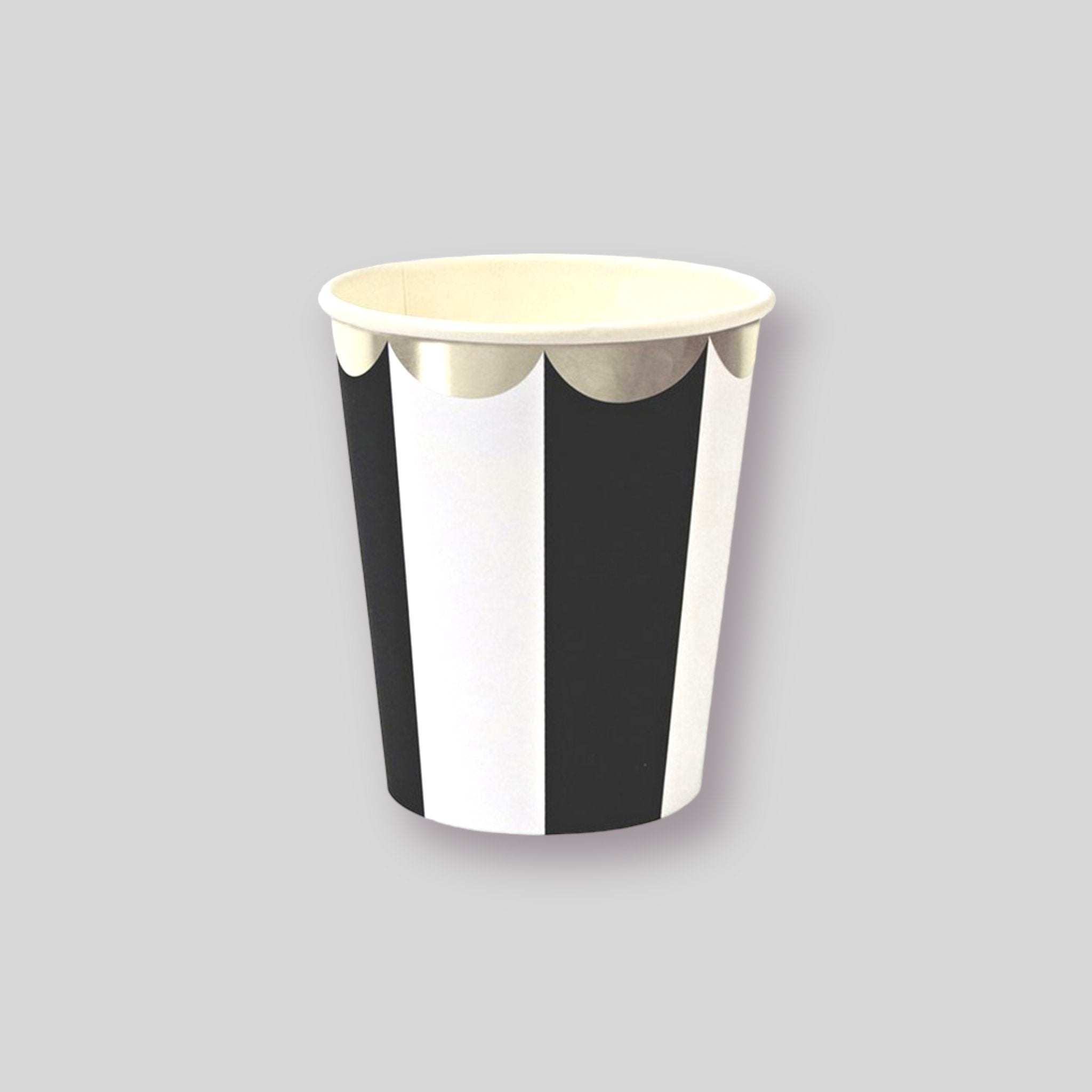 8 Black Stripe Paper Party Cup - Cook and Party