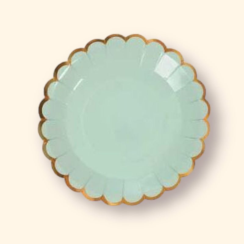 8 Green Paper Straw Party Cake Plates (7 inch) - Cook and Party