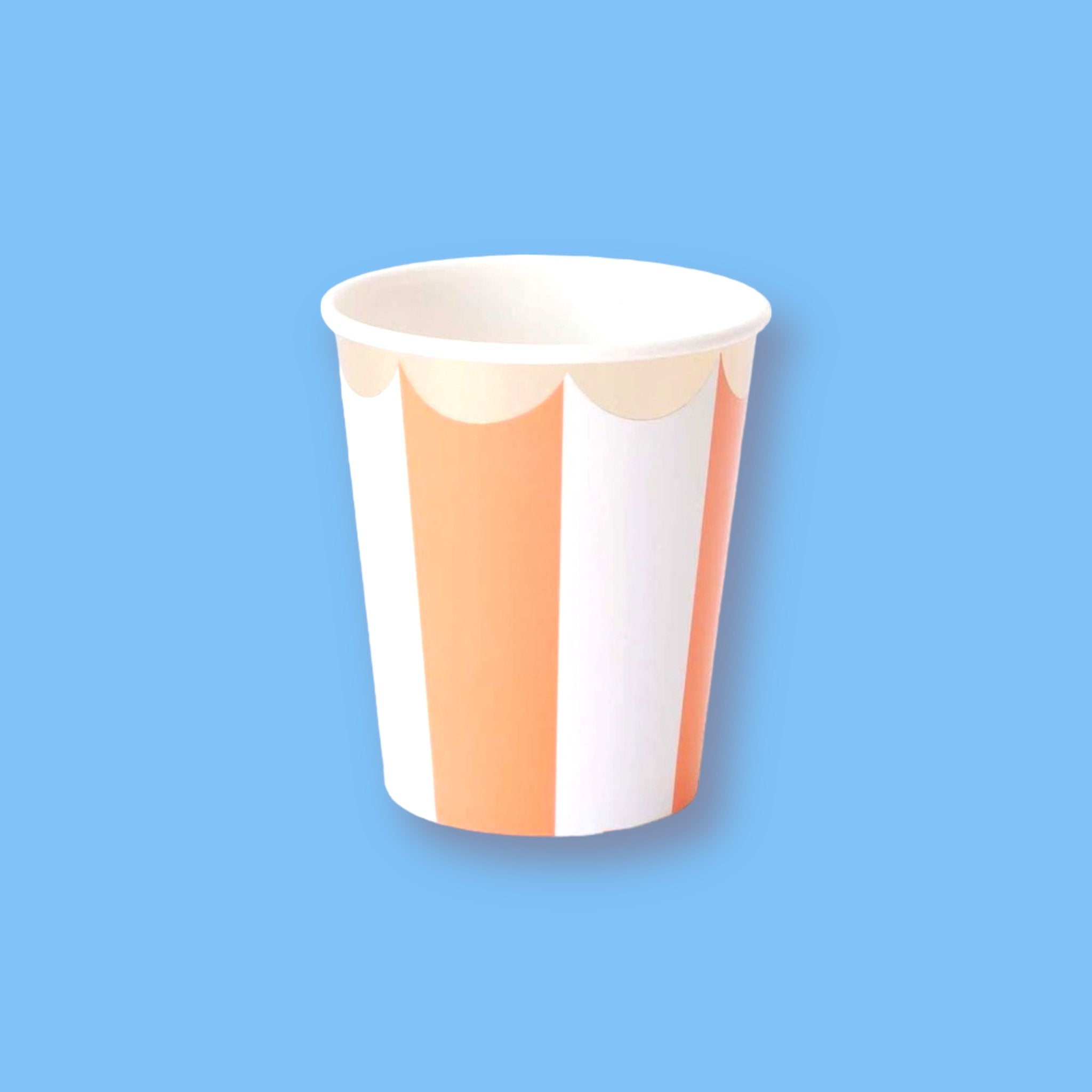 8 Orange Stripe Paper Party Cup - Cook and Party