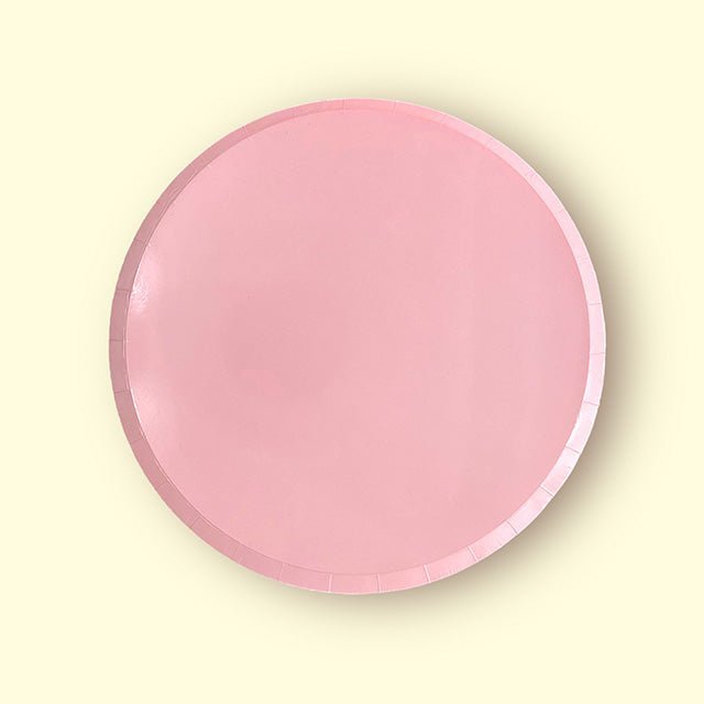 8 Pastel Pink Large Paper Party Plates (9 inch) - Cook and Party