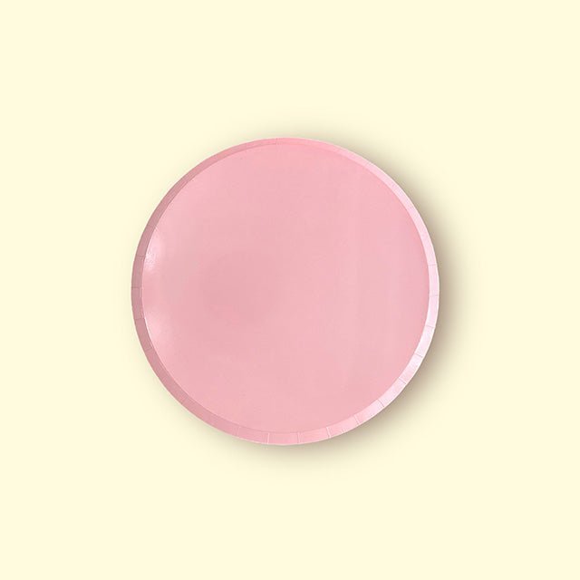 8 Pastel Small Pink Paper Party Plates (7 inch) - Cook and Party