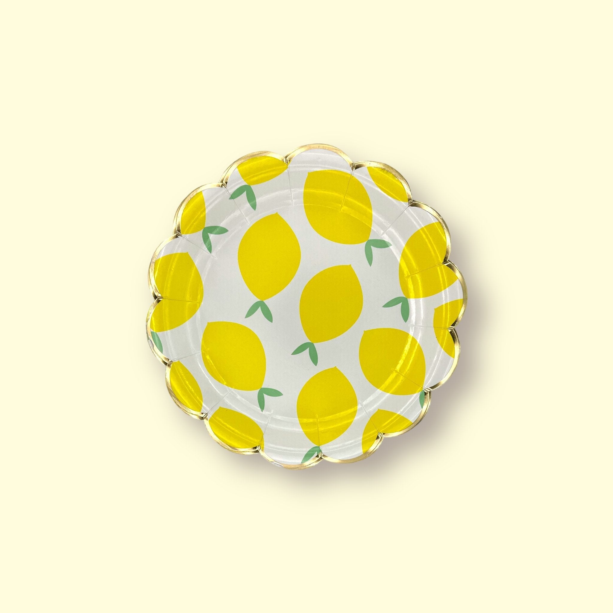 8 Positano Lemon Paper Party Cake Plates (7 inch) - Cook and Party