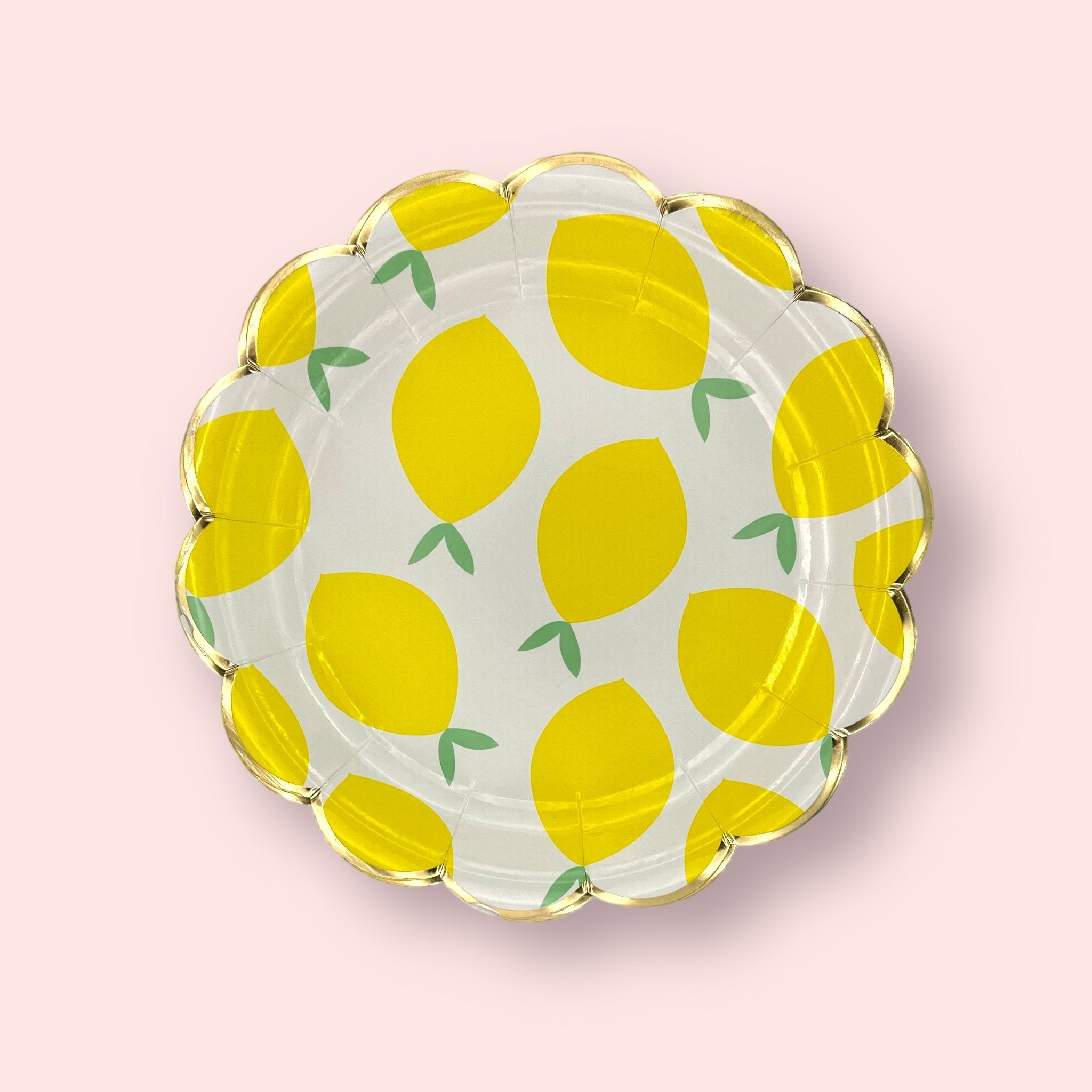 8 Positano Lemon Paper Party Cake Plates (9 inch) - Cook and Party