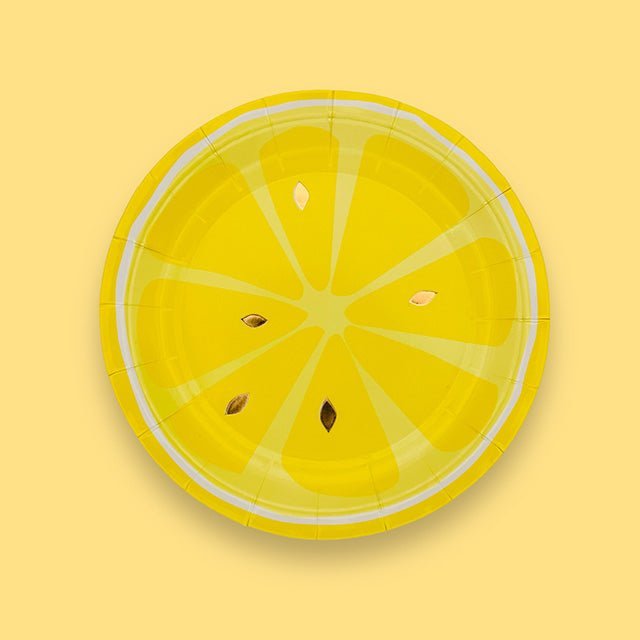 8 Summer Lemon Paper Cake Plates - Cook and Party