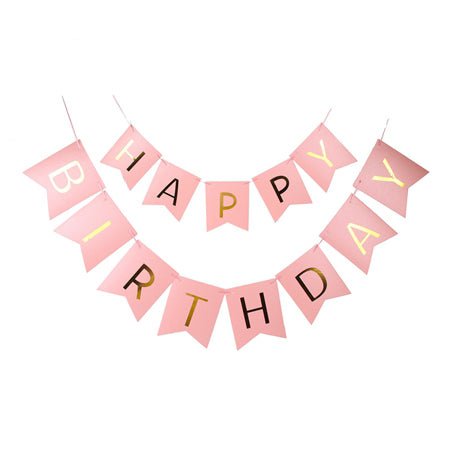 Happy Birthday Letter Banner Rose - Cook and Party