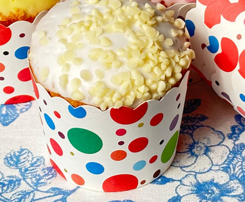 Mini Multicoloured spots Cup Cakes - Cook and Party