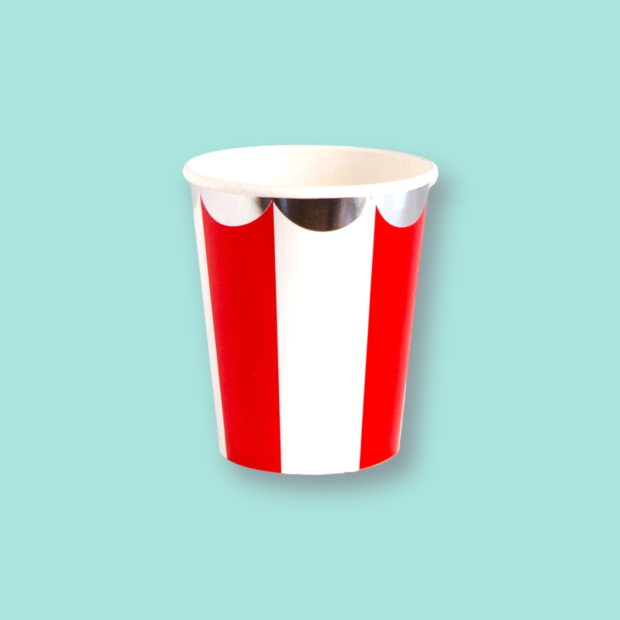 8 Red Stripe Paper Party Cup - Cook and Party